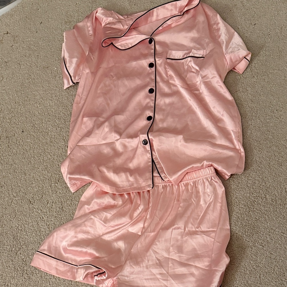 Silky Pink Women's Pajama Set